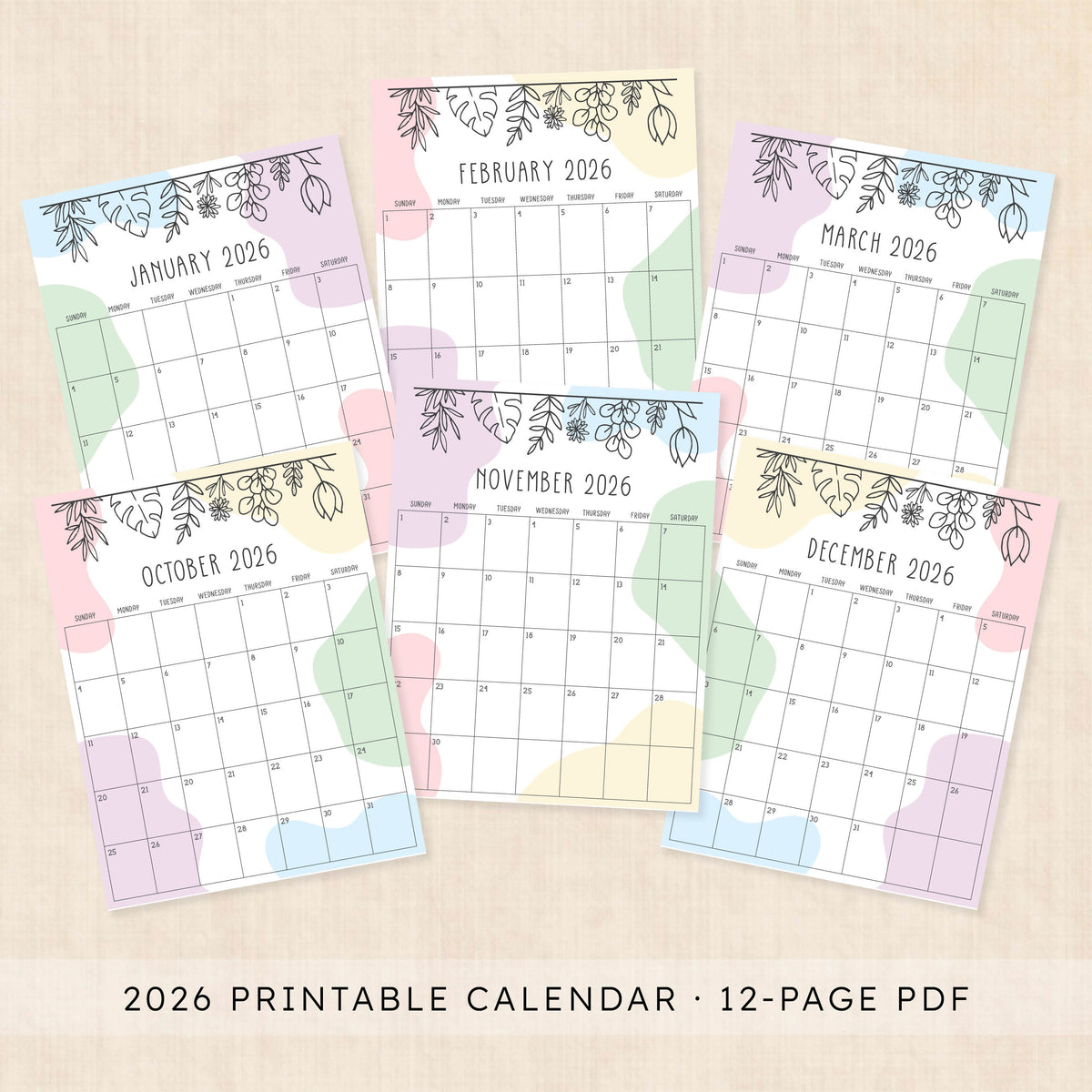 printable 2026 Calendar