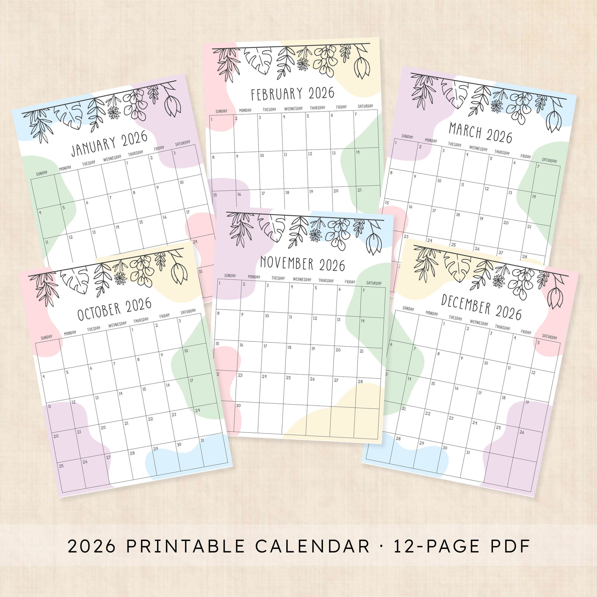 printable 2026 Calendar