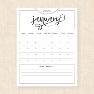 2026 Calendar