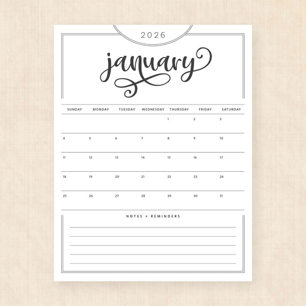 2026 Calendar