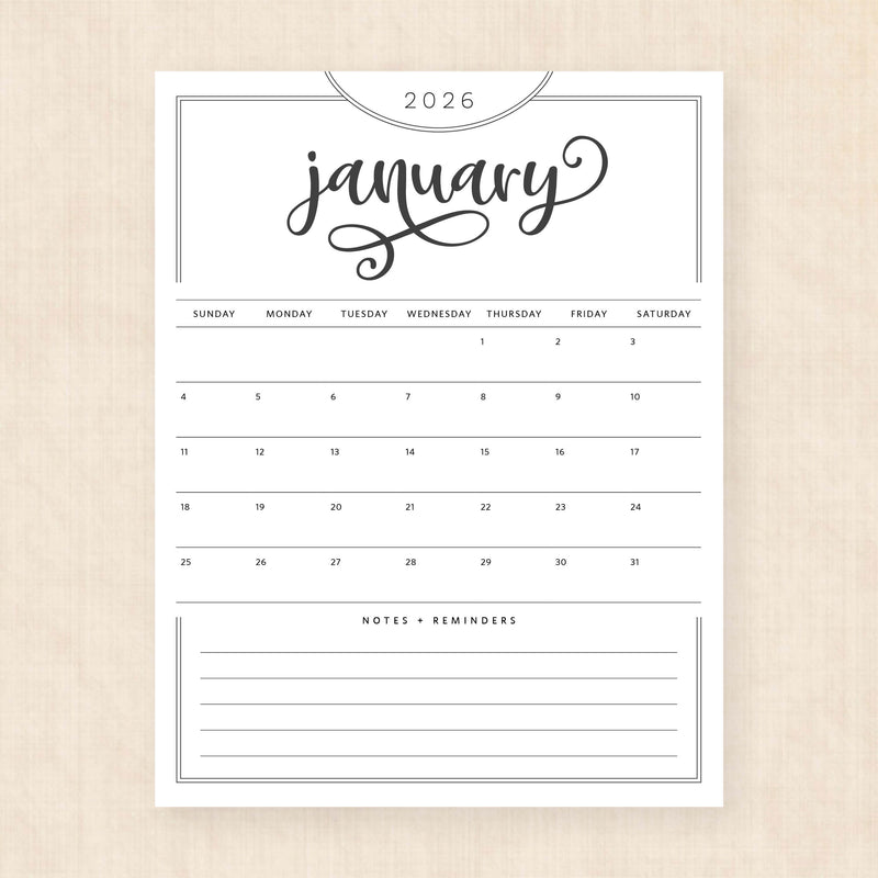 2026 Calendar