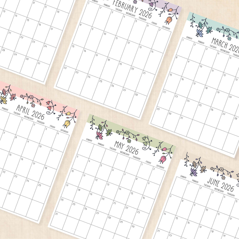 printable 2026 calendar