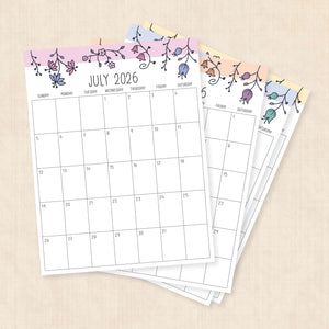 printable 2026 calendar