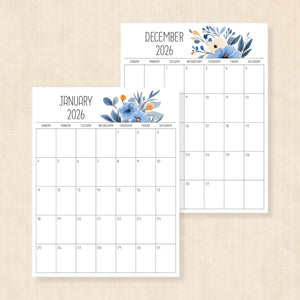 printable 2026 calendar