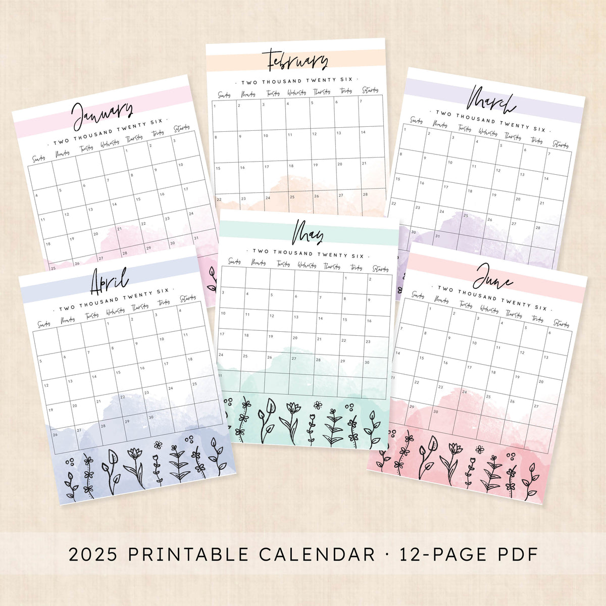 printable 2026 calendar
