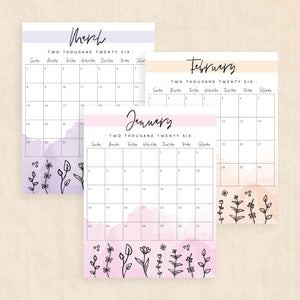 printable 2026 calendar