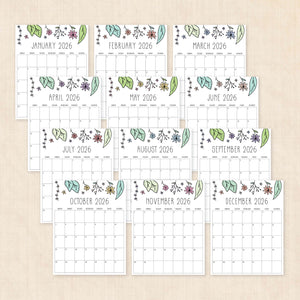 printable 2026 calendar