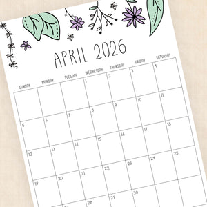 printable 2026 calendar
