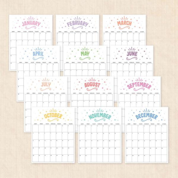 printable 2026 calendar