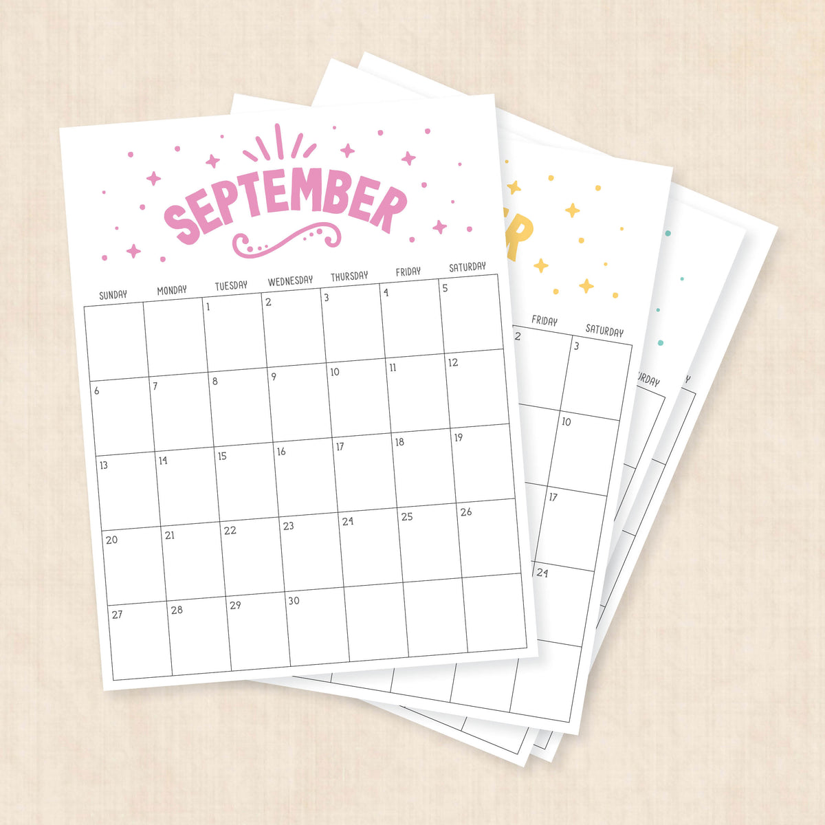 printable 2026 calendar