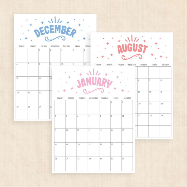 printable 2026 calendar