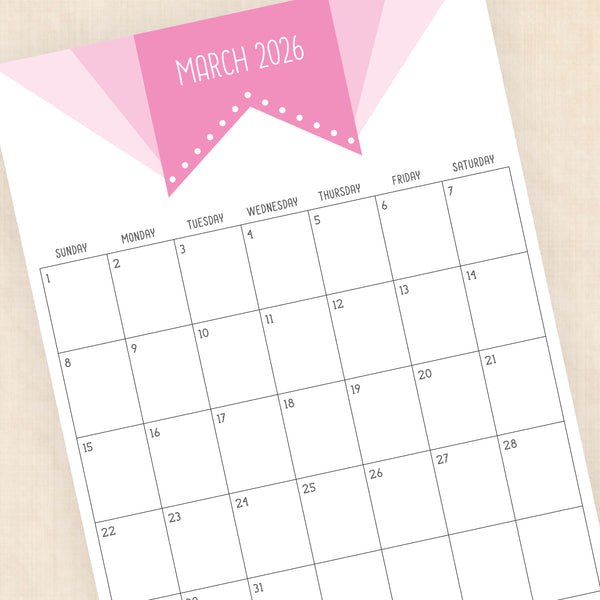 printable 2026 calendar