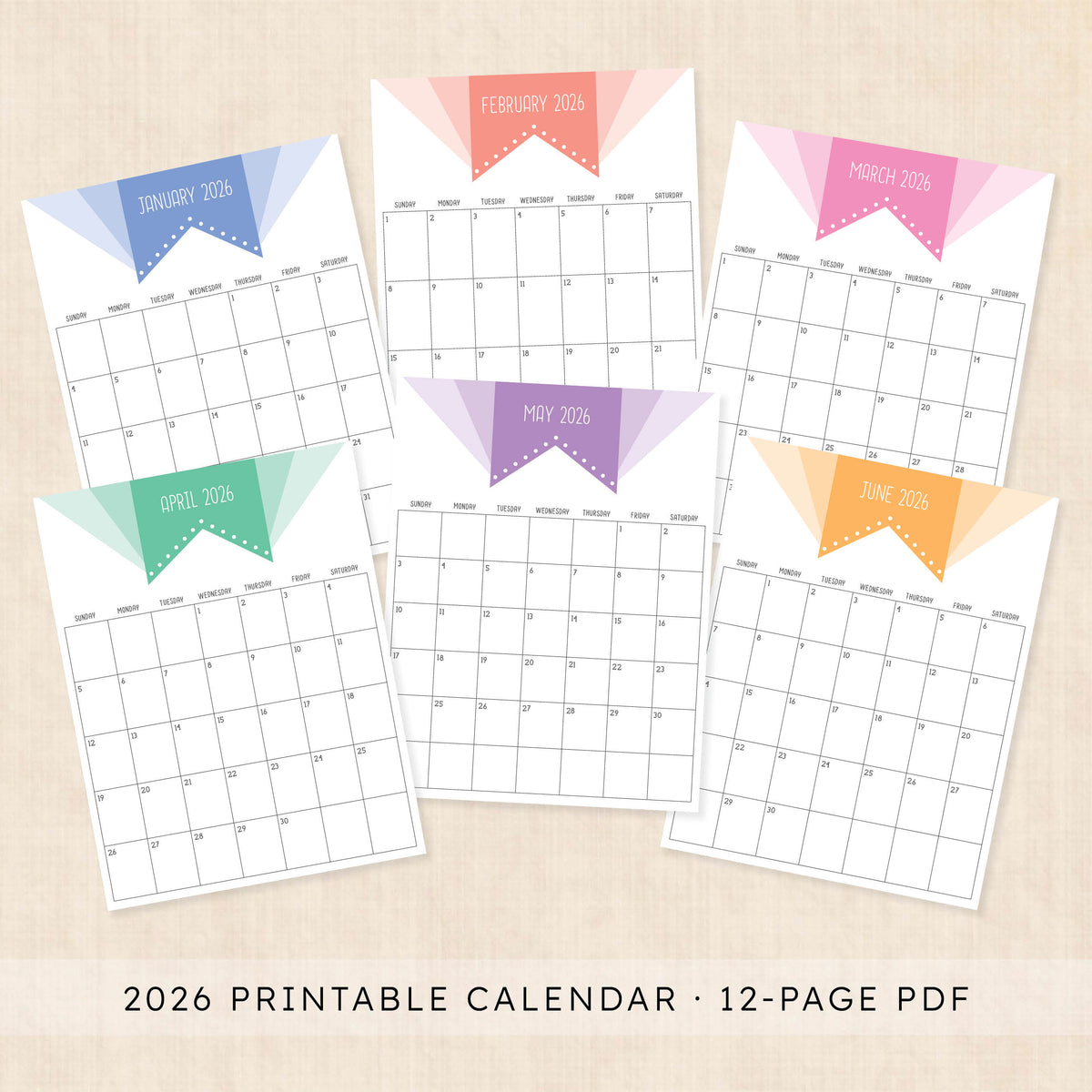 printable 2026 calendar