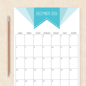 printable 2026 calendar