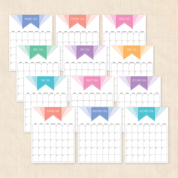 printable 2026 calendar