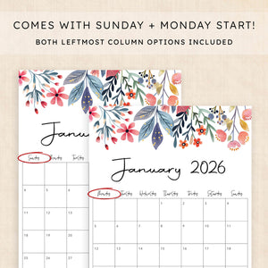 2026 Calendar
