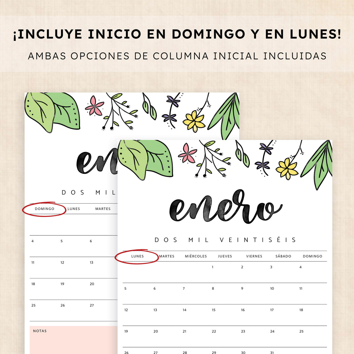 calendario 2026 para imprimir