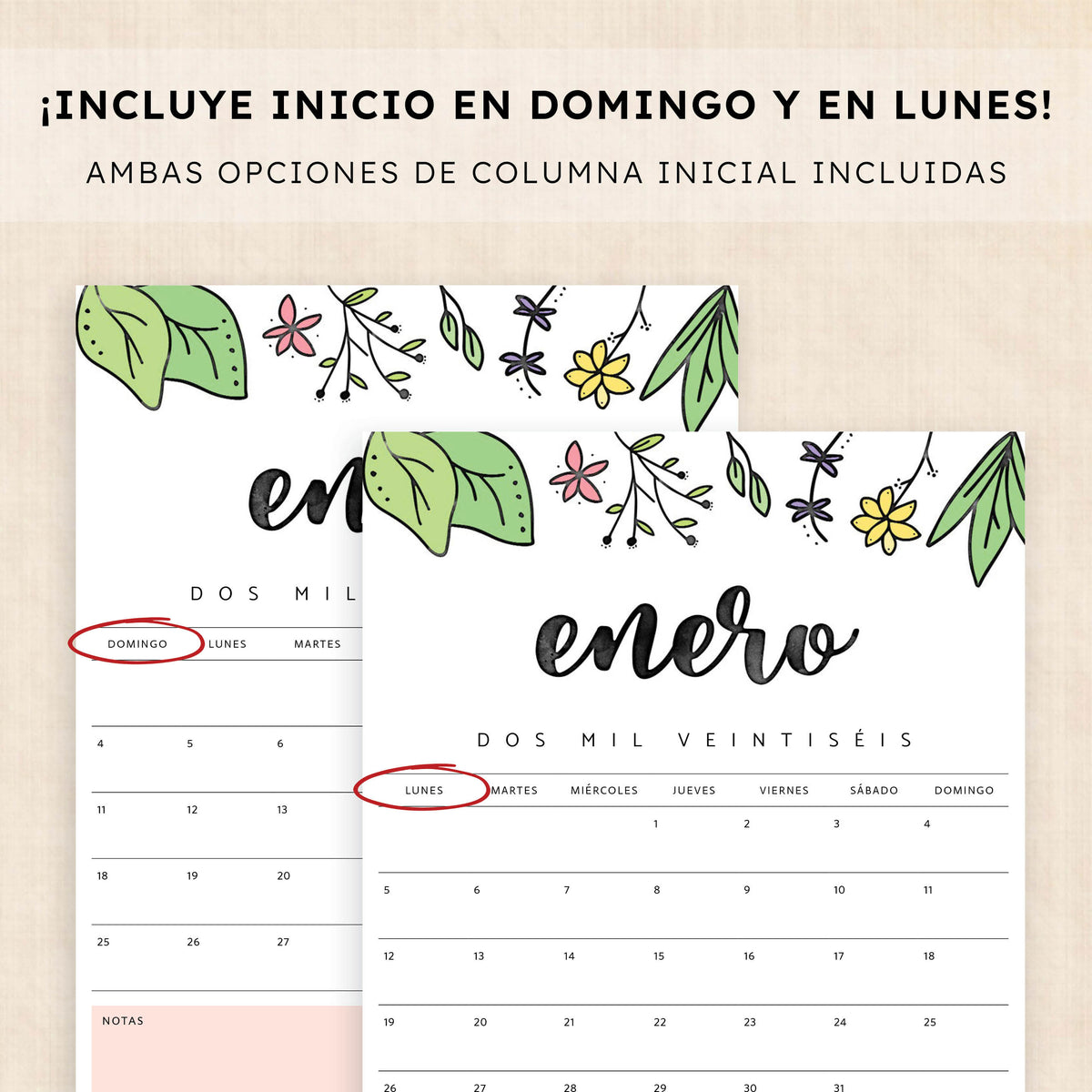 calendario 2026 para imprimir