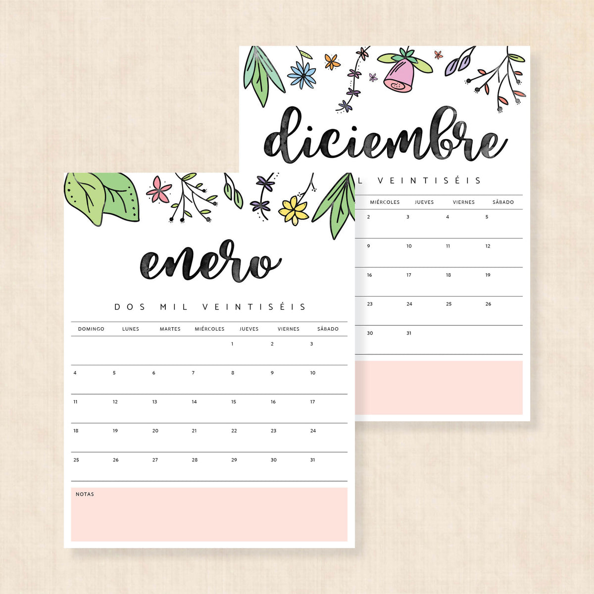 calendario 2026 para imprimir