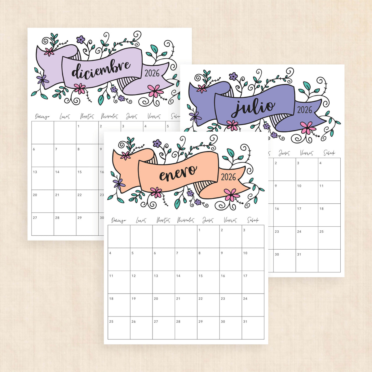 calendario 2026 para imprimir