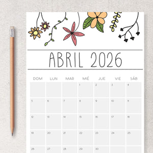 calendario 2026 para imprimir