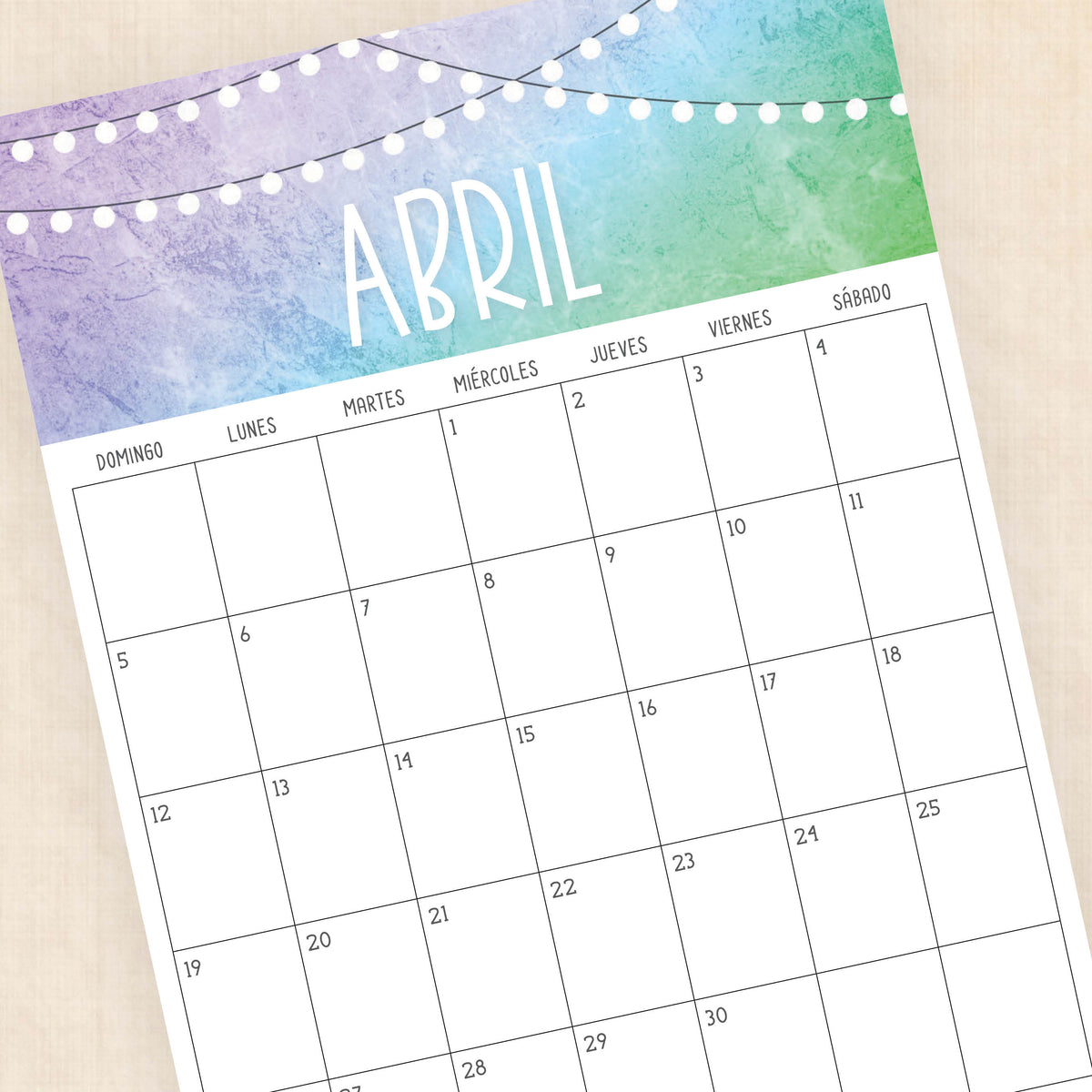 calendario 2026 para imprimir