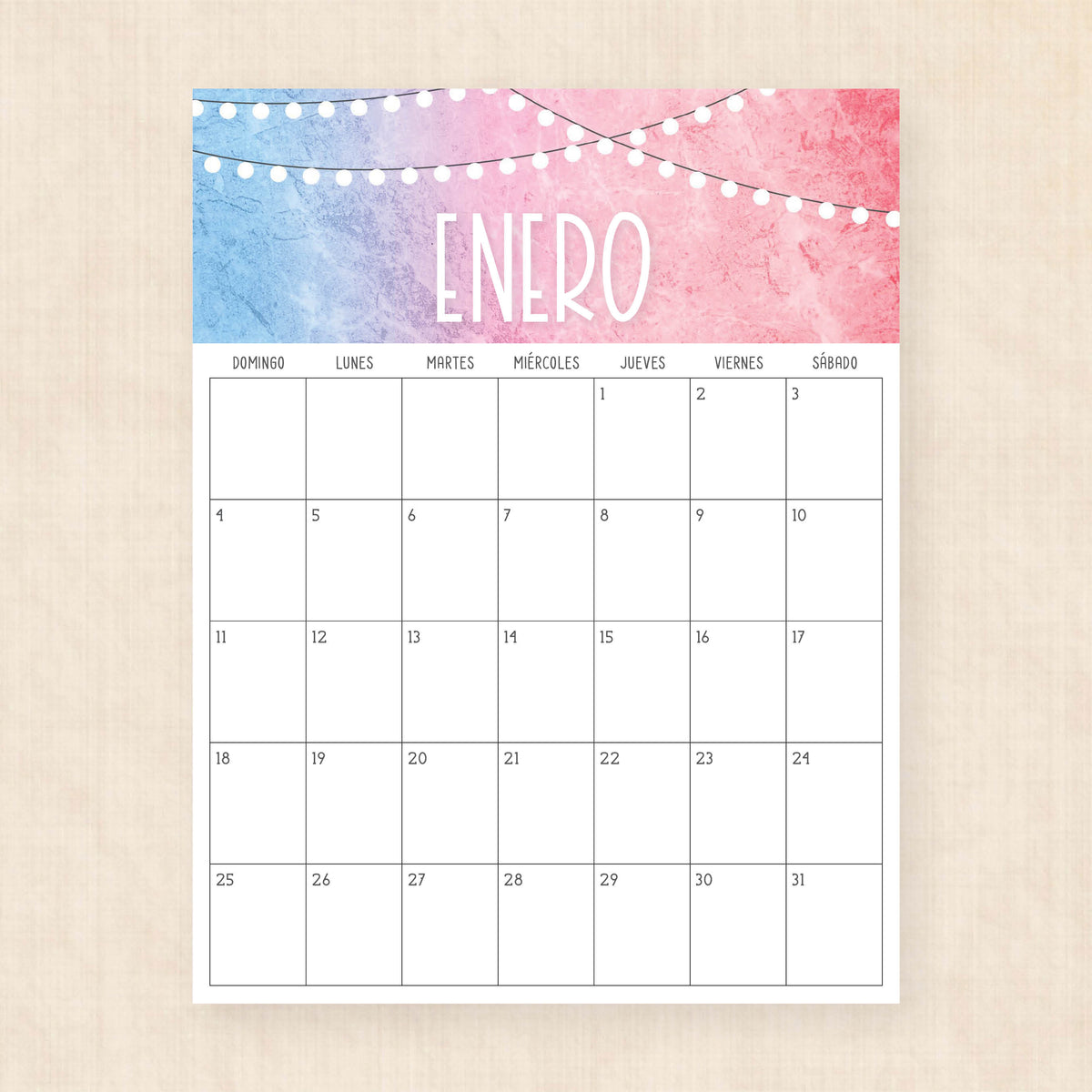 calendario 2026 para imprimir