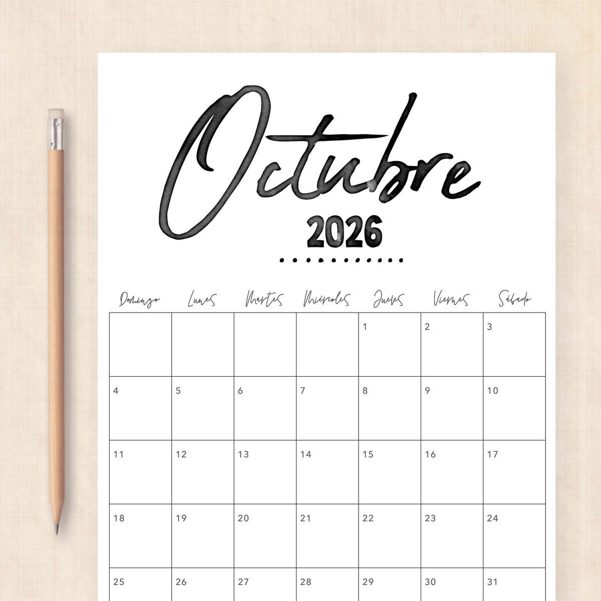 calendario 2026 para imprimir