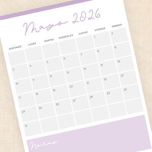 calendario 2026 para imprimir