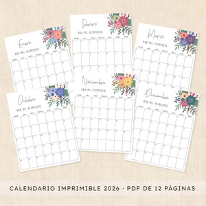 calendario 2026 para imprimir