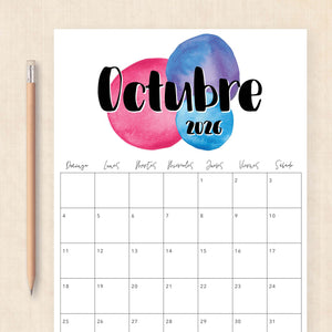 calendario 2026 para imprimir