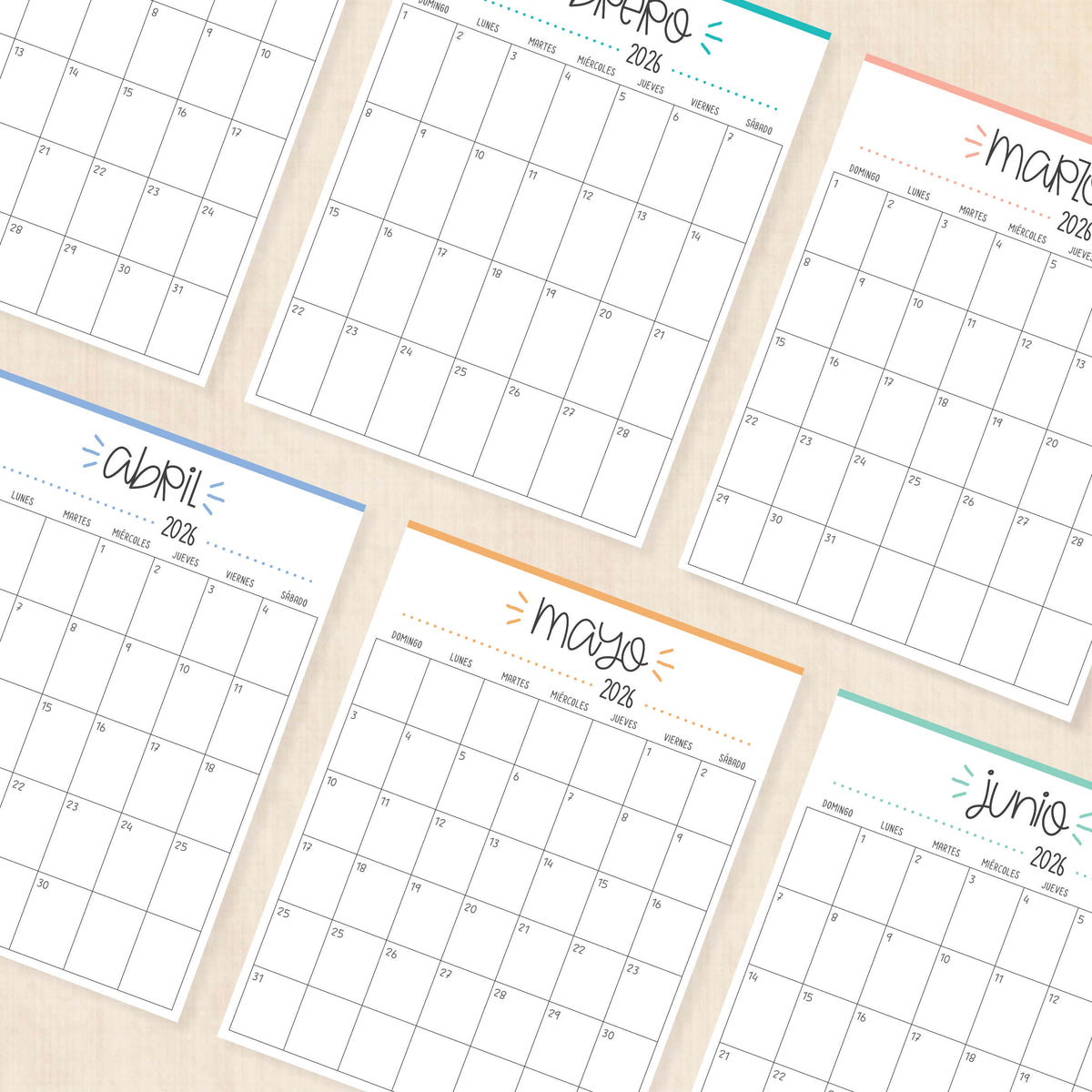 calendario 2026 para imprimir