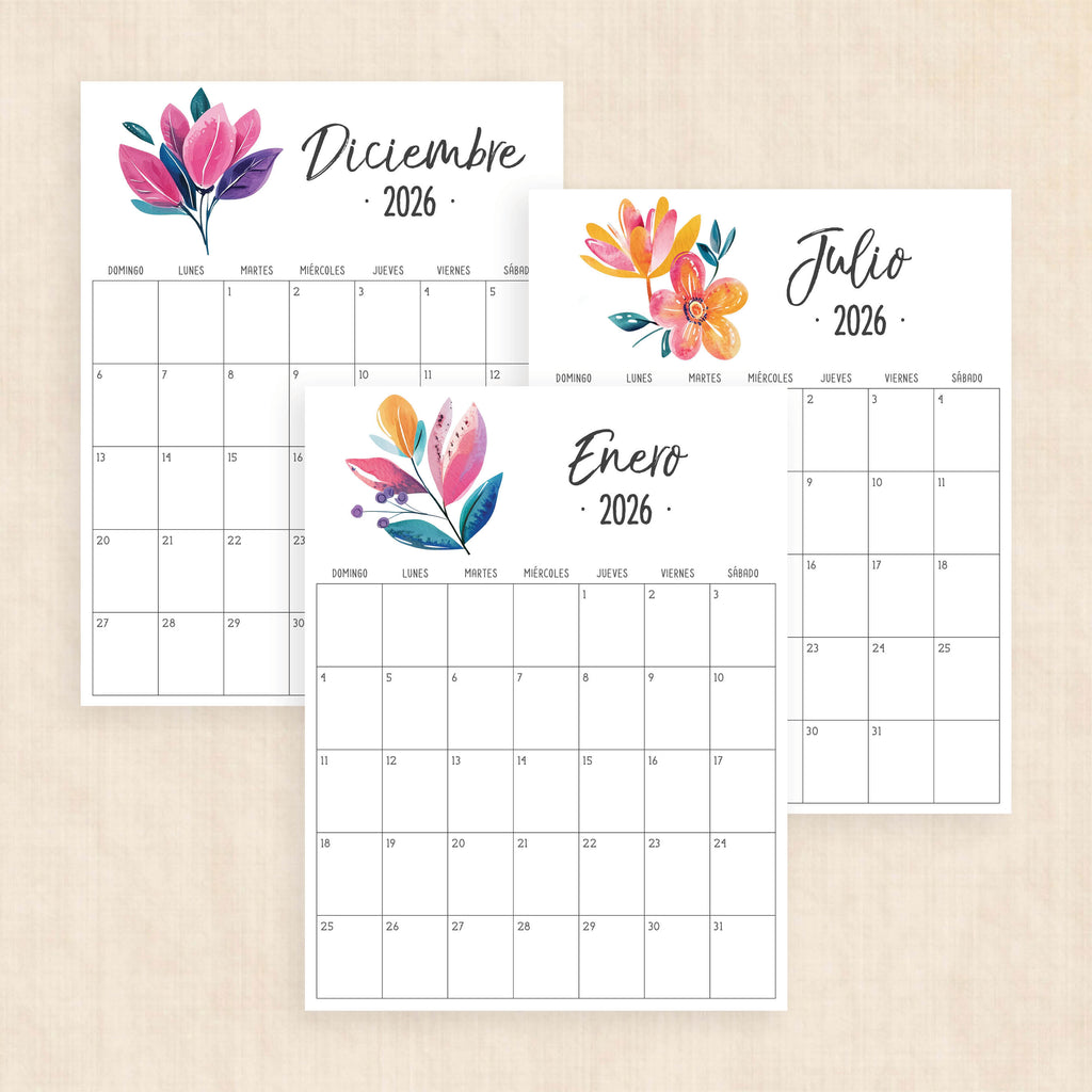 Calendario 2026 Para Imprimir Plantillas PDF calendario-2026-para-imprimir-plantillas-pdf