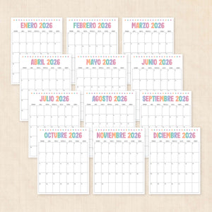 calendario 2026 para imprimir