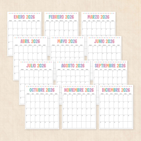 calendario 2026 para imprimir