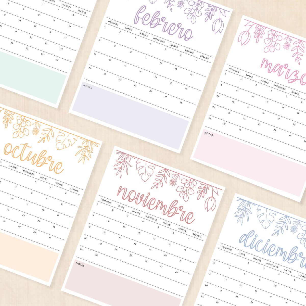 calendario 2026 para imprimir