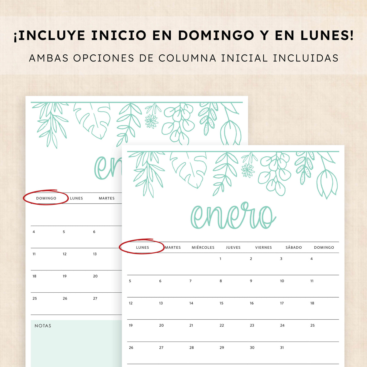 calendario 2026 para imprimir