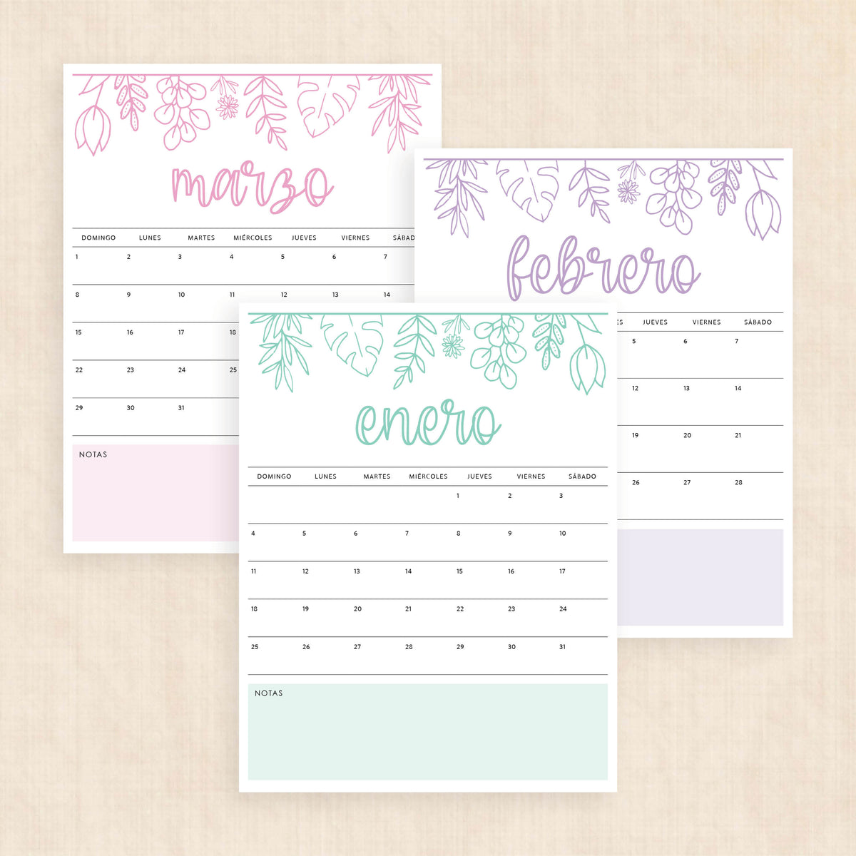 calendario 2026 para imprimir