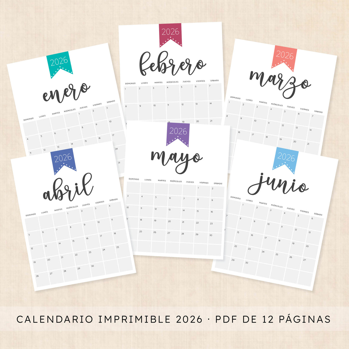 calendario 2026 para imprimir