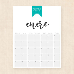 calendario 2026 para imprimir