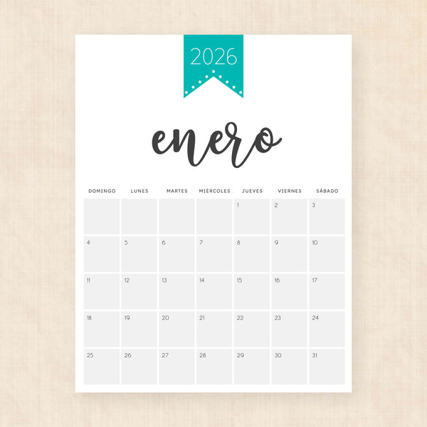 calendario 2026 para imprimir