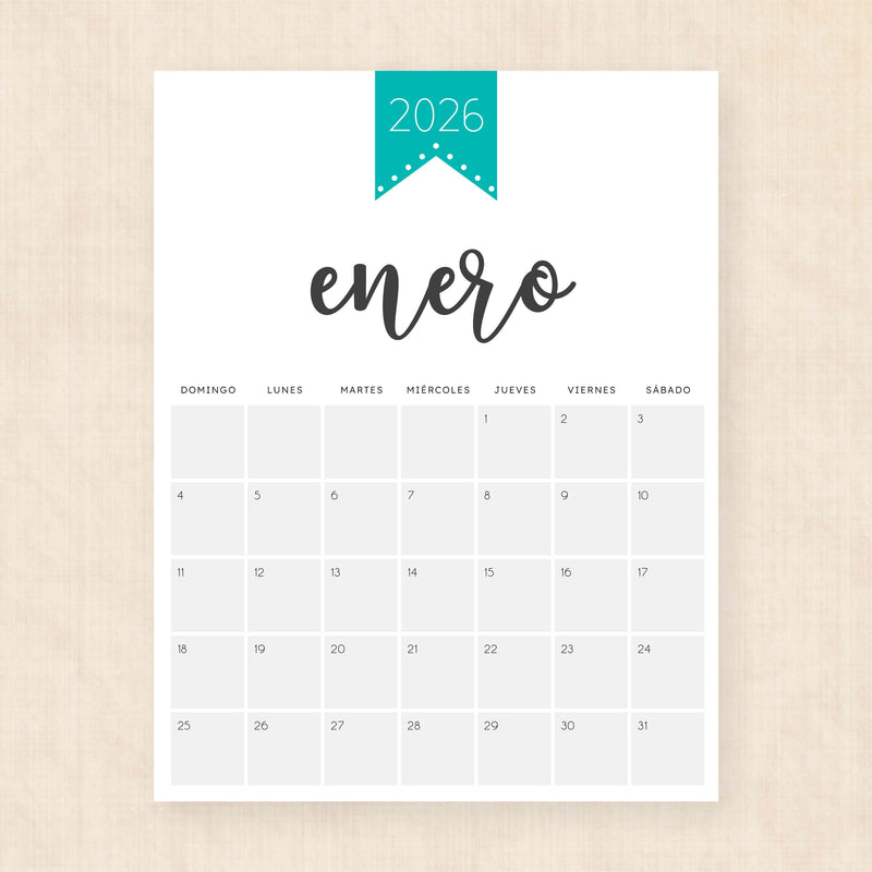 calendario 2026 para imprimir