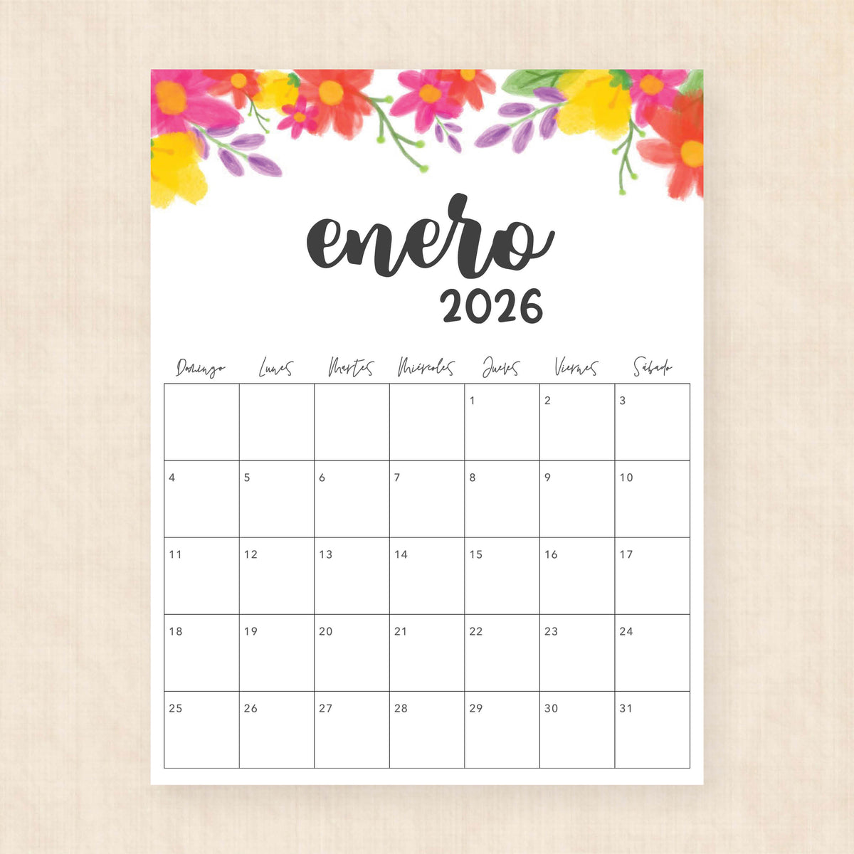calendario 2026