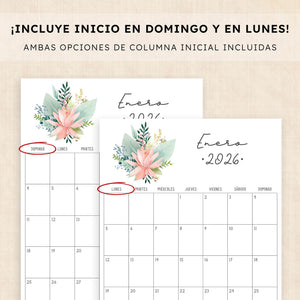 calendario 2026 para imprimir