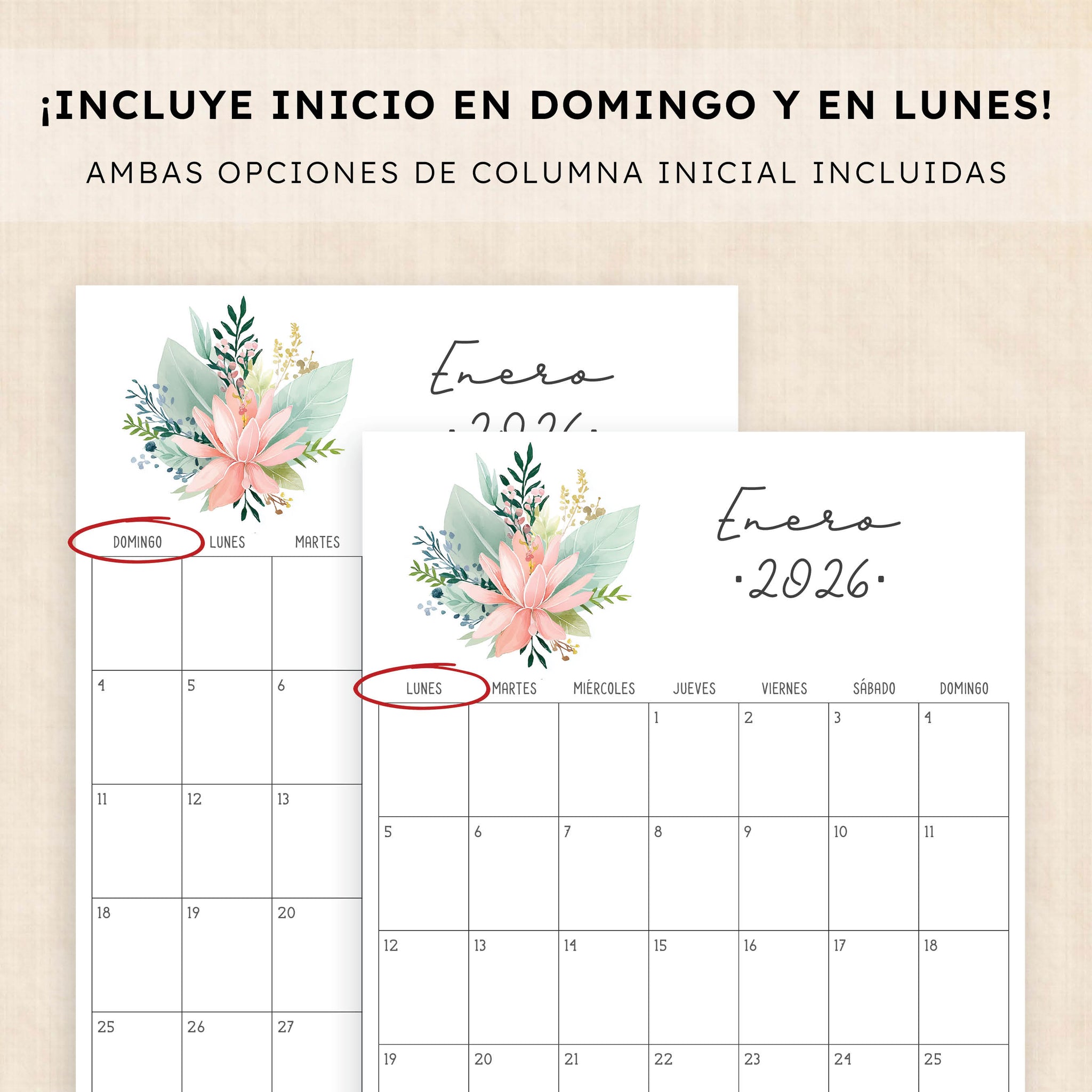 calendario 2026 para imprimir