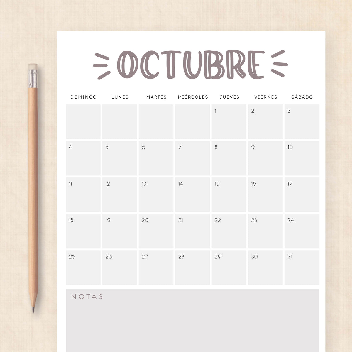 calendario 2026 para imprimir