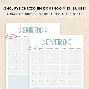 calendario 2026 para imprimir