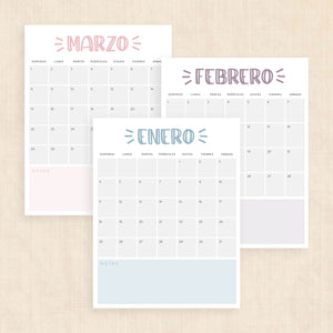 calendario 2026 para imprimir