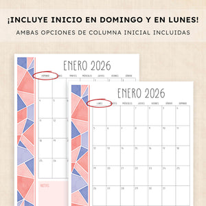 calendario 2026 para imprimir