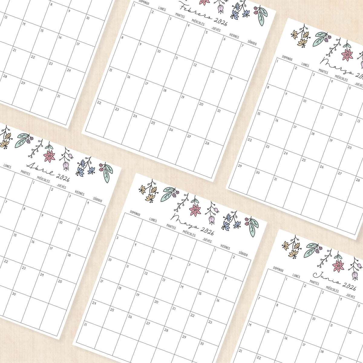 calendario 2026 para imprimir